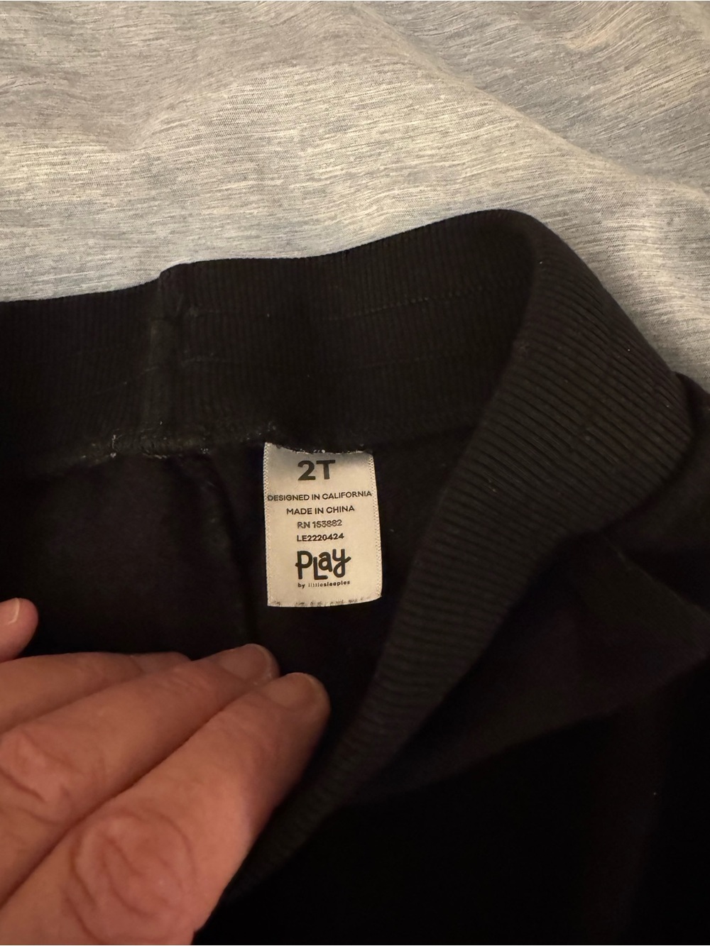 Little Sleepies Black Joggers - Picture 2 of 2